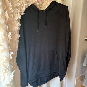 Felina Heather Black Lounge Top with Coral Accent